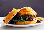 Duck burger with cherry mustard and cheddar